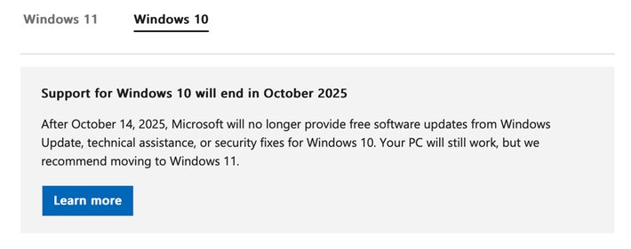 Windows 10 지원 종료 후 선택지 비교