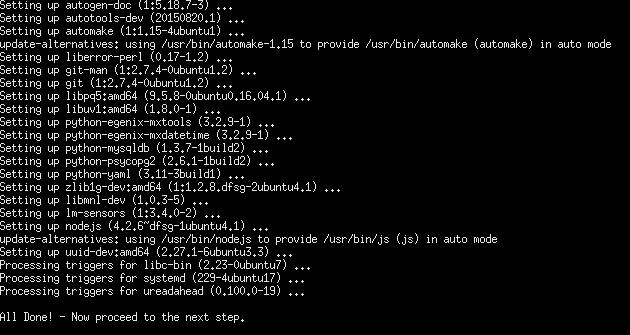 Подтверждение установки зависимостей