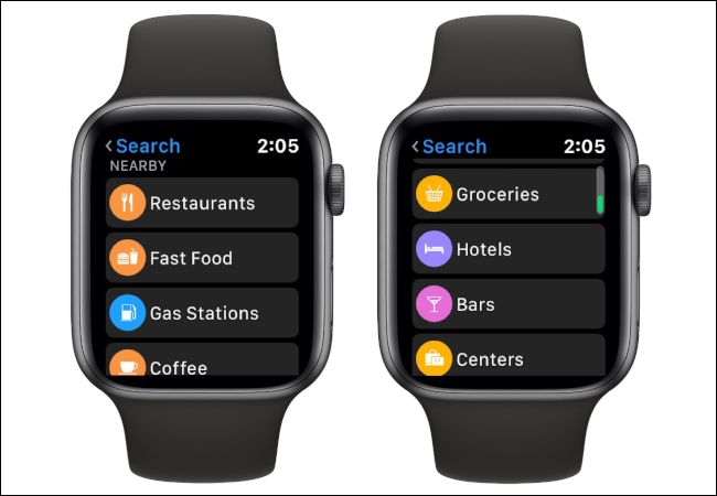 Maps Search Restaurants Groceries