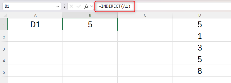 Ячейка A1 содержит