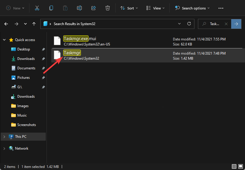 Taskmgr.exe в папке System32