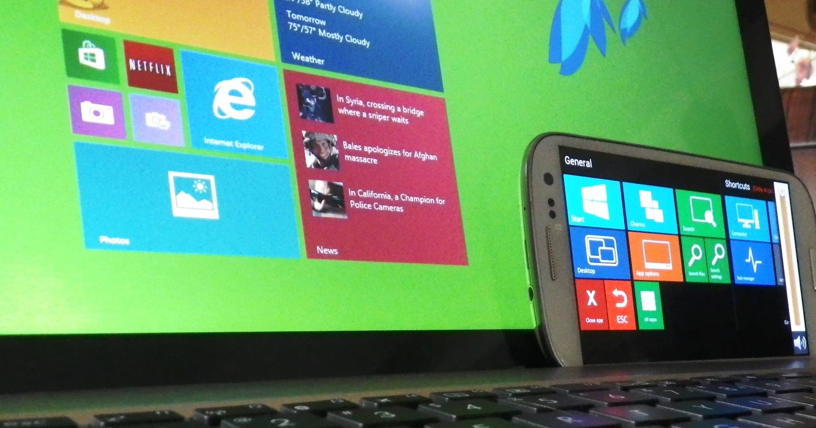 Управление ПК с Android через Windows 8 Controller