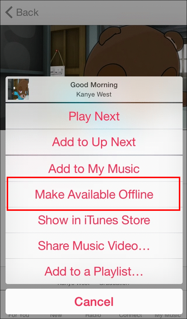 Процесс загрузки песни в локальное хранилище на iPhone