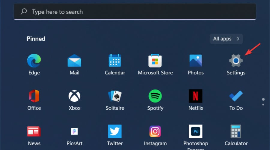 Окно 'Параметры' Windows
