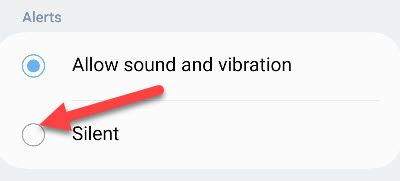 Включите опцию Тихие.