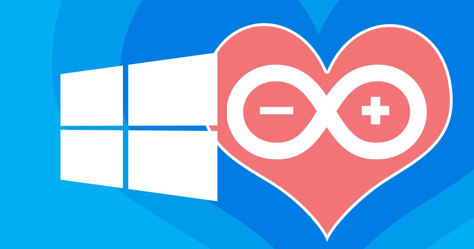 Изображение: ноутбук с Windows и Arduino