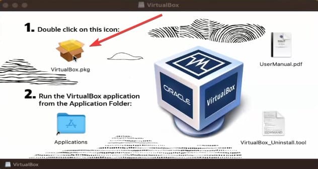 Запуск установщика VirtualBox из окна