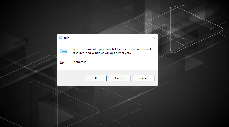 Окно оснастки TPM