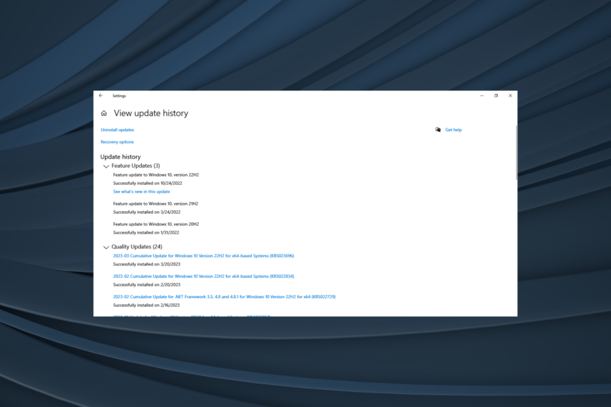 Исправить сбои Windows 10 после обновления