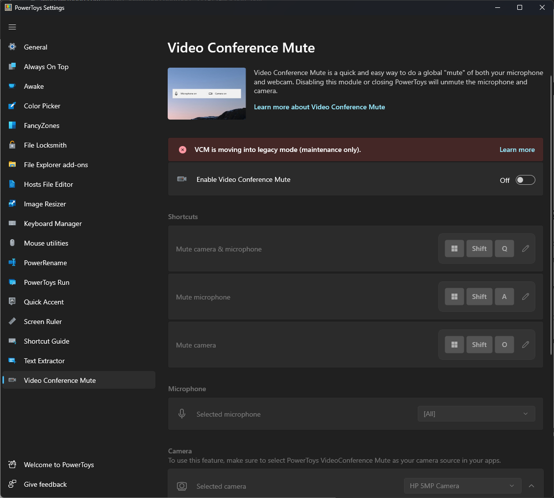 Video Conference Mute — отключение микрофона и камеры
