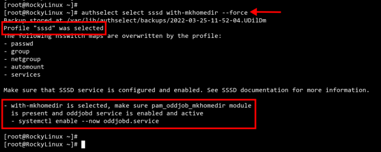Выбор профиля sssd