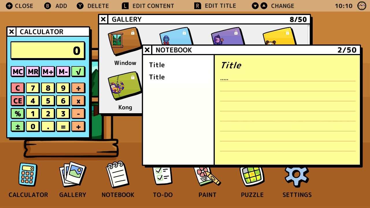Рабочий стол nOS с панелью инструментов и доступными приложениями