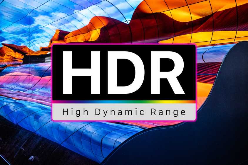 логотип High Dynamic Range на экране выставки IFA