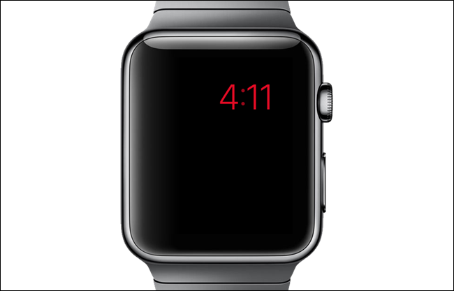 Минимальный красный циферблат только с временем