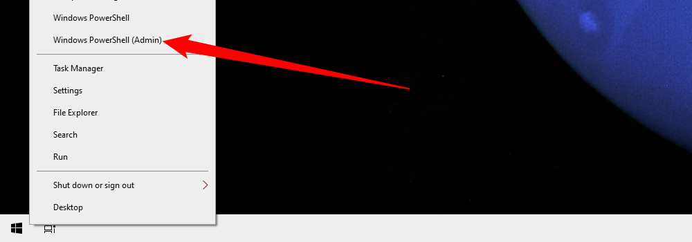 Откройте PowerShell/Command Prompt от имени администратора.