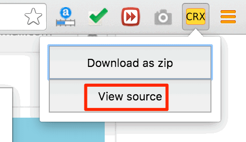 Иконка CRX Viewer в панели расширений Chrome