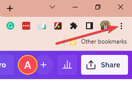 Три точки меню Chrome