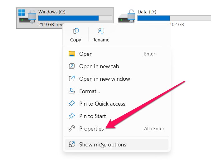 Проверка диска на ошибки через свойства диска