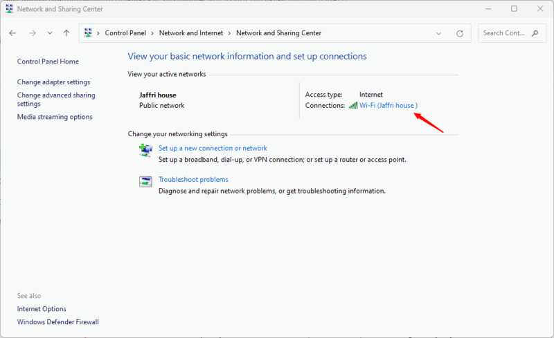 Сетевые параметры Windows