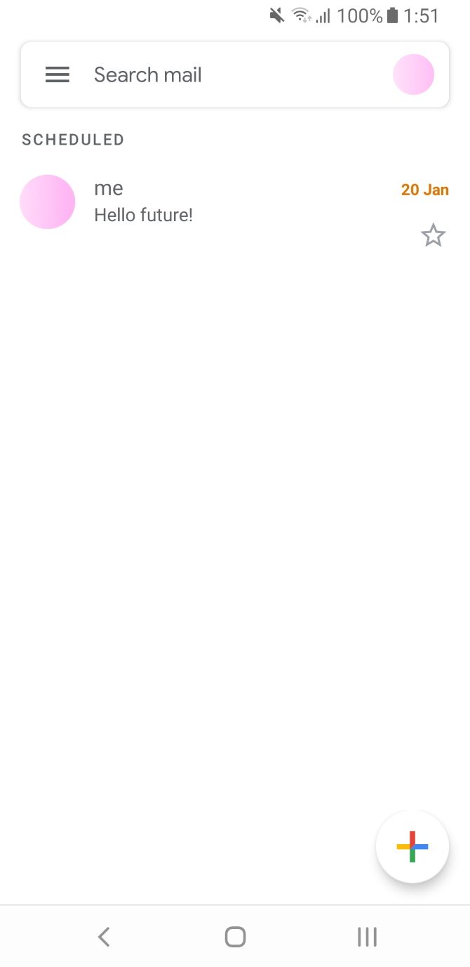 Отмена запланированной отправки в мобильном Gmail