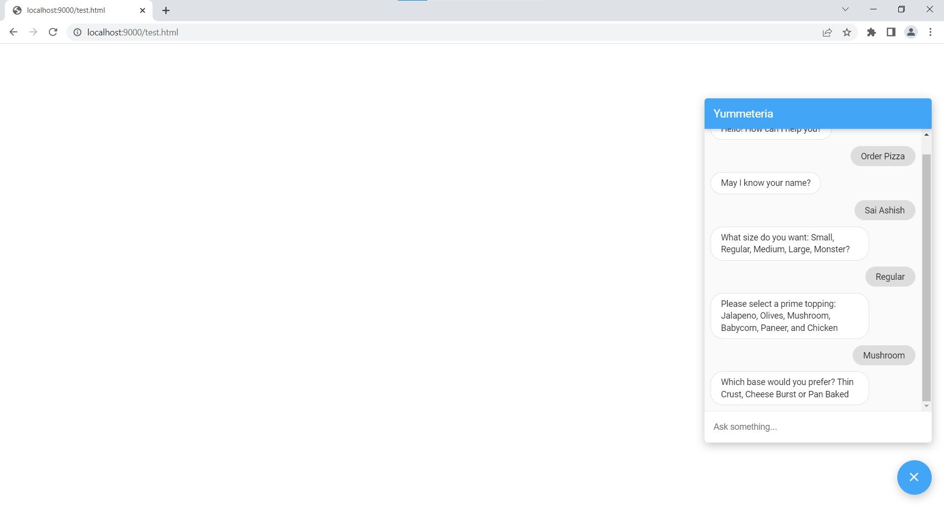 Default Chatbot Integration Preview