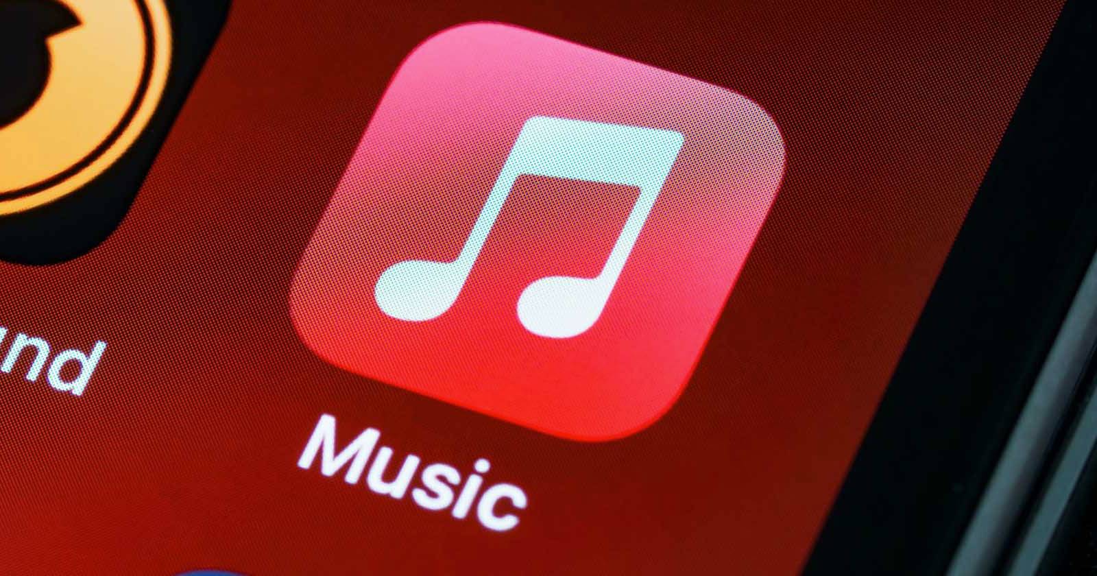 Крупный план иконки приложения Apple Music