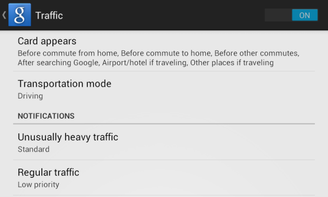 Настройки карточки: выбор параметров и режима транспорта