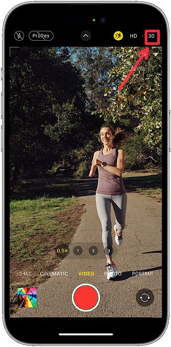 Выбор частоты кадров: 24, 30, 60 к/с