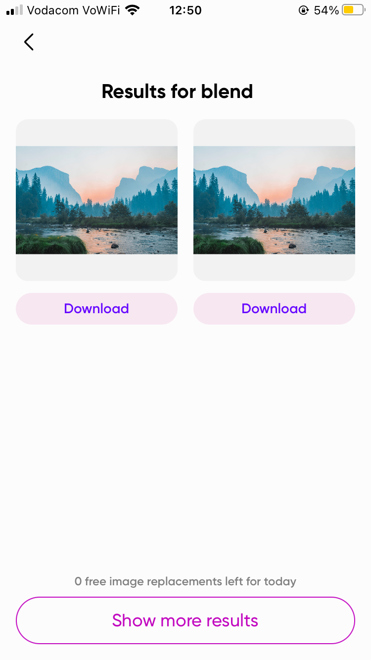 Результат AI Replace в приложении Picsart