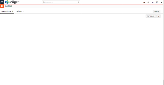 Панель vTiger CRM