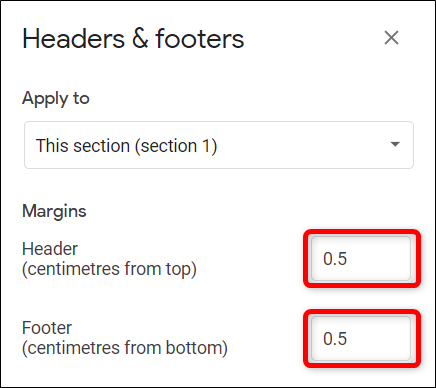 Введите новый размер отступа в поле