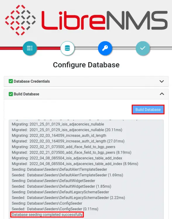 импорт БД и создание пользователя