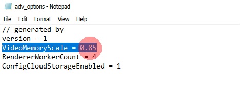 Редактирование adv_options.ini