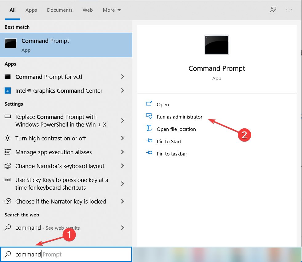 Запуск командной строки с правами администратора