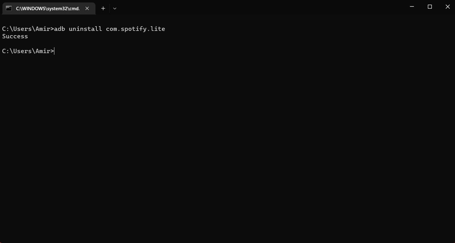 Удаление приложения через ADB