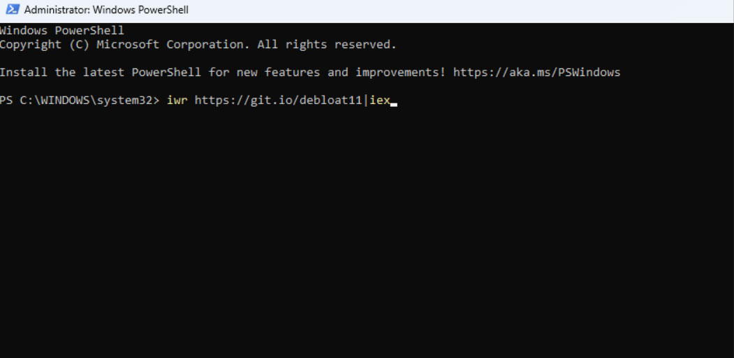Debloat через PowerShell