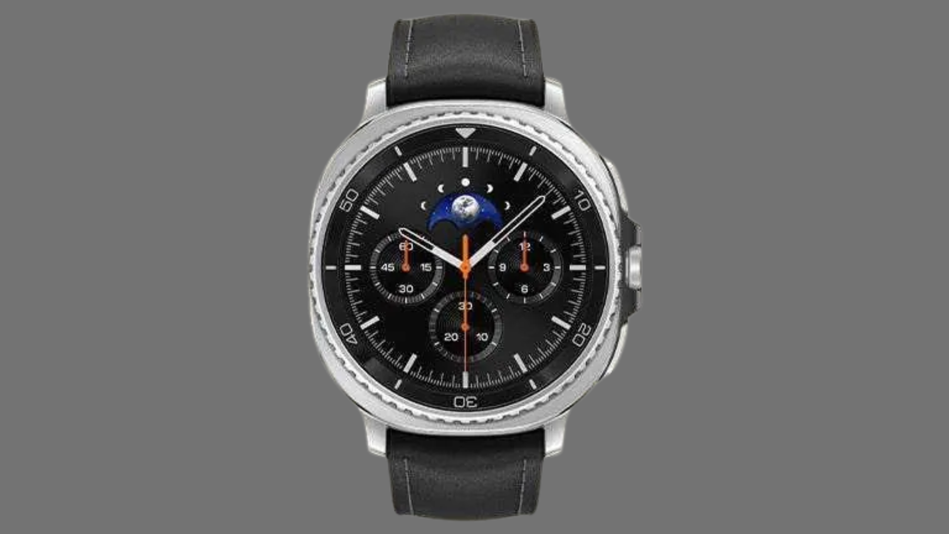 Render of the Galaxy Watch 8 Classic over a plain gray background.