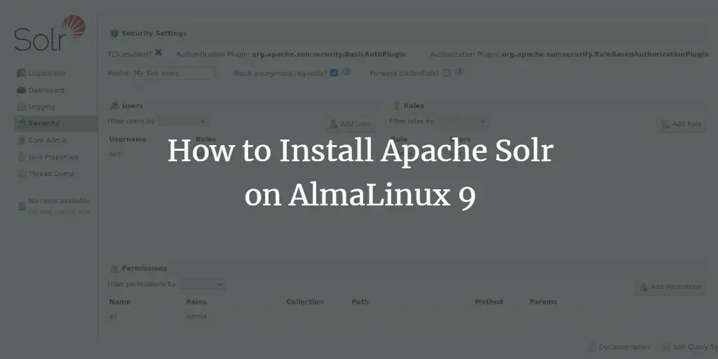 Instalar y asegurar Apache Solr en AlmaLinux 9