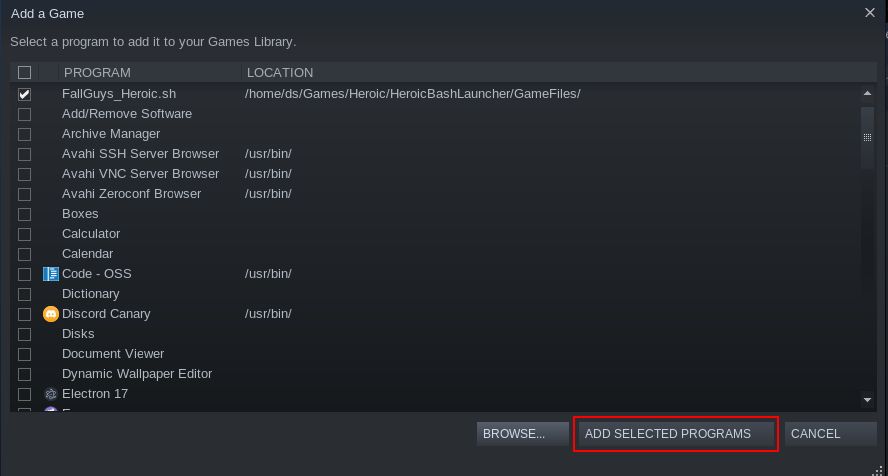 Добавление Fall Guys в Steam