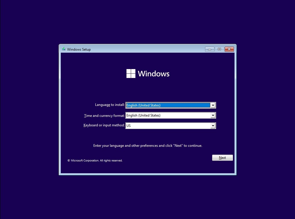 Install Now 버튼이 있는 설치 화면