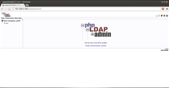 Экран входа phpLDAPadmin