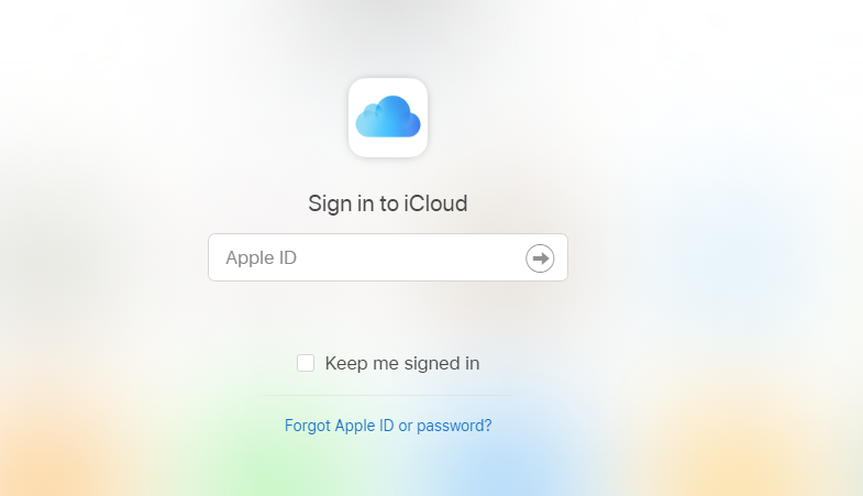 Вход в iCloud в браузере