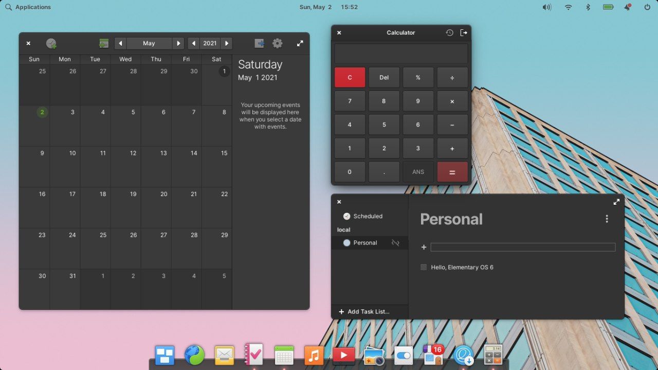 Пример приложений в elementary OS 6