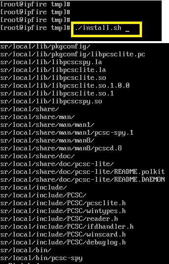 Установка пакетов через install.sh в IPFire