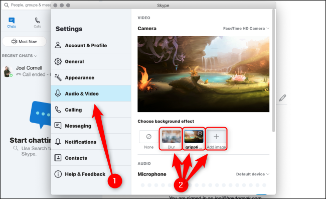 Настройки звука и видео в Skype
