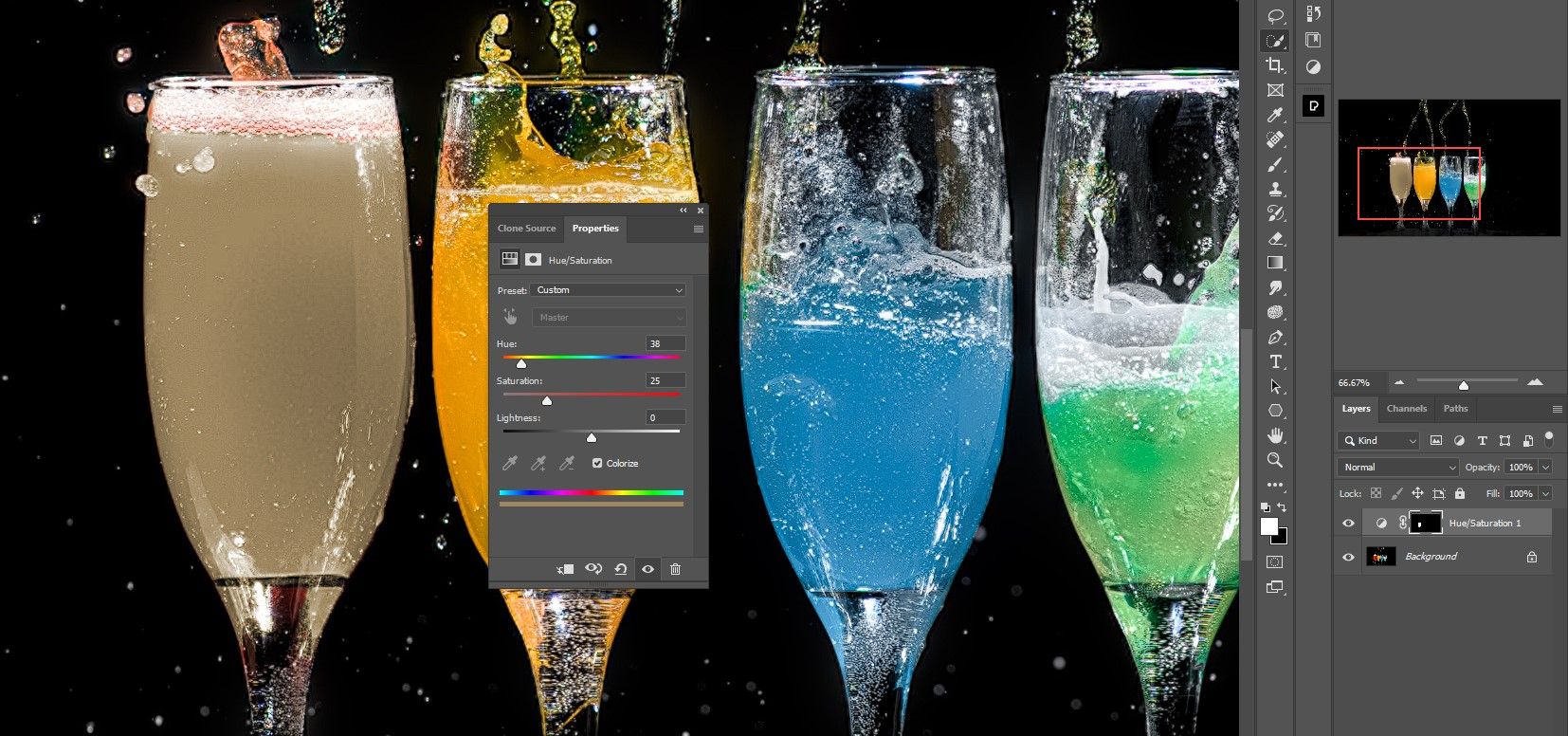 Шаг 6: Установите опцию Тонировать