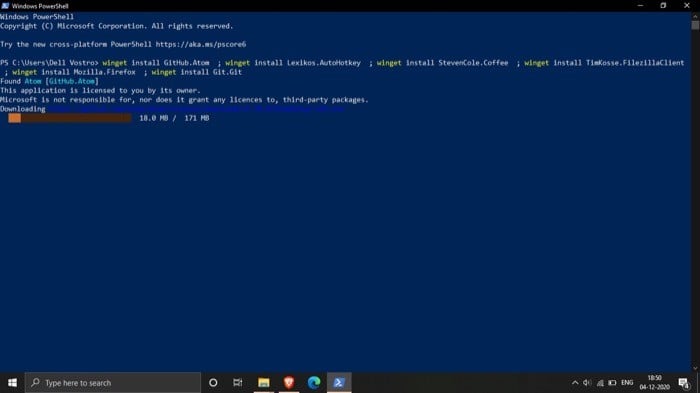 winget installing winstall apps