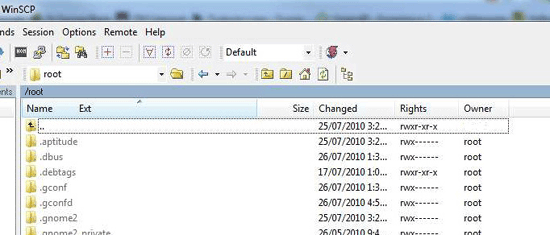 WinSCP: список файлов и переход в каталог etc