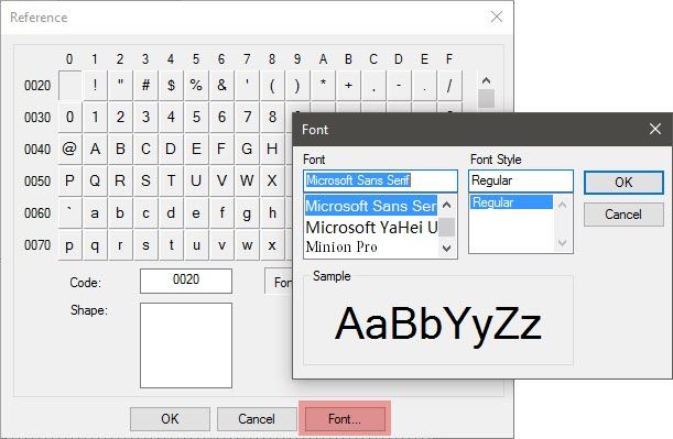 Choose Font