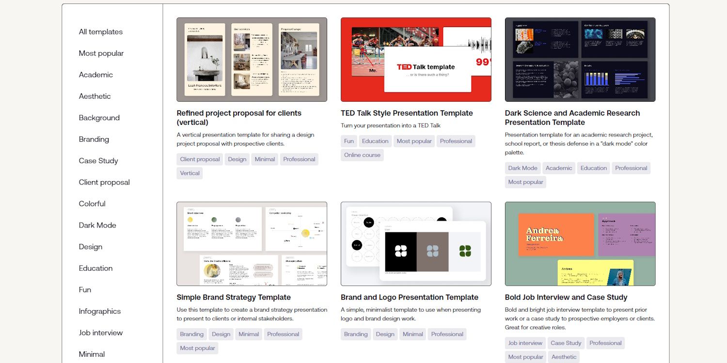шаблоны слайдов Plus AI для разных бизнес-презентаций